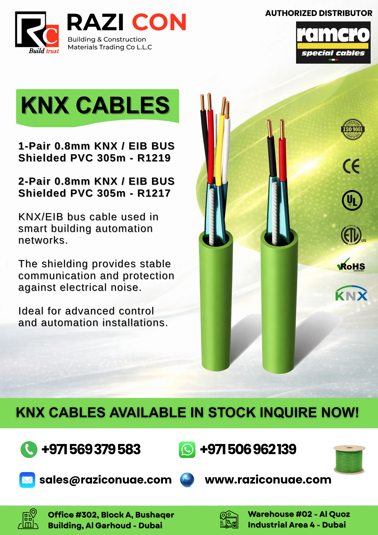 KNX Cables for Smart Building Automation | High-Quality Bus Cables