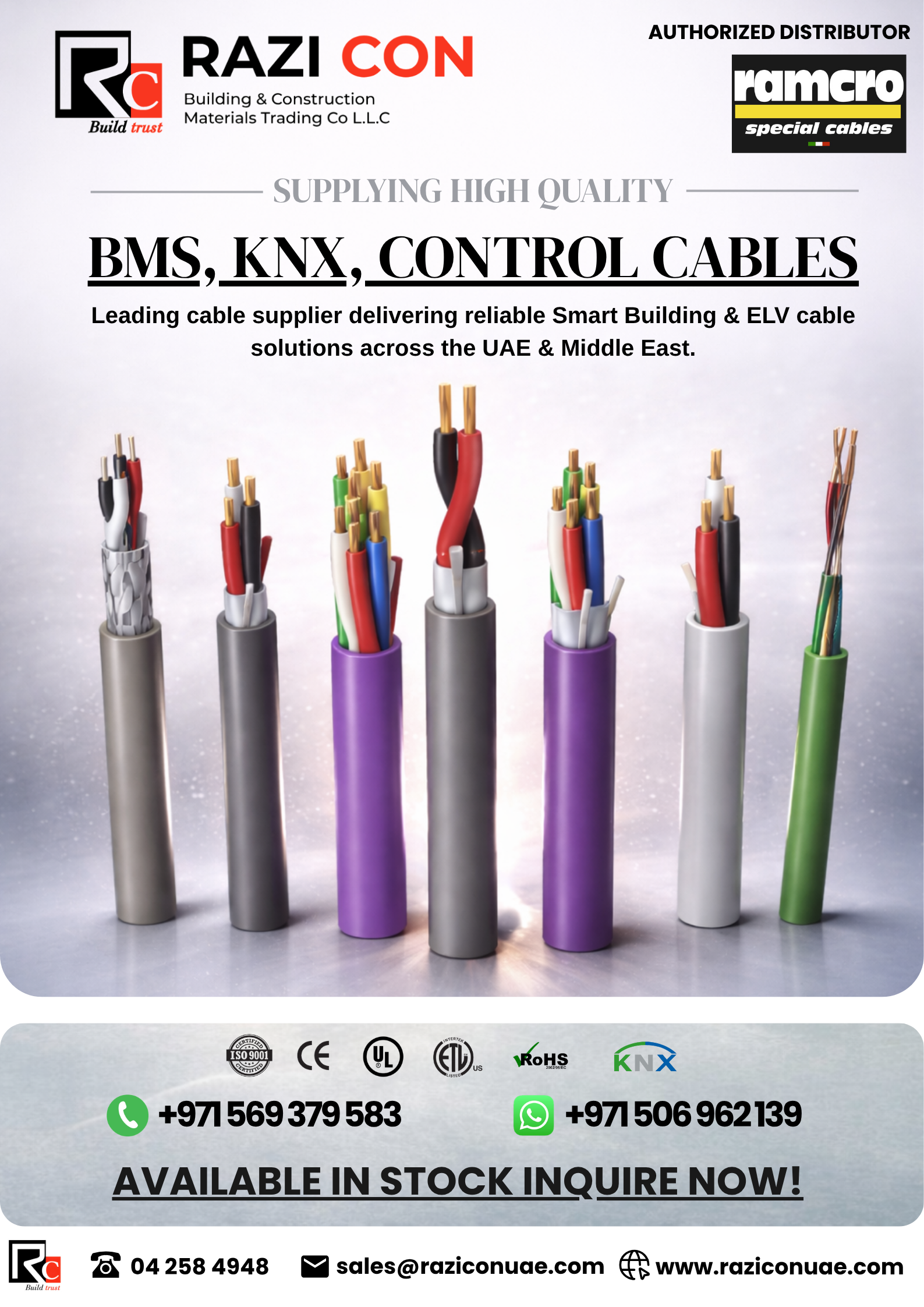 BMS, KNX & Control Cables – High-Quality Building Automation Wiring Solutions