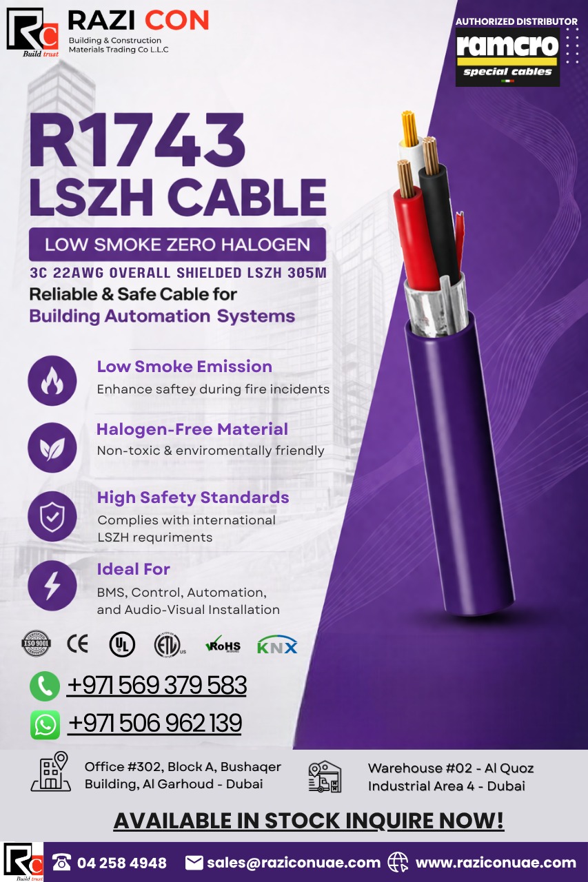 R1743 LSZH Cable – Fire Safe Low Smoke Zero Halogen Cable