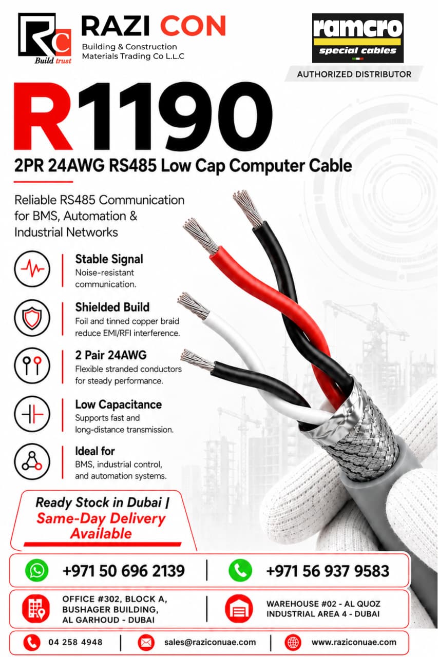 Ramcro R1190 2 Pair 24AWG RS485 Low Capacitance Computer Cable